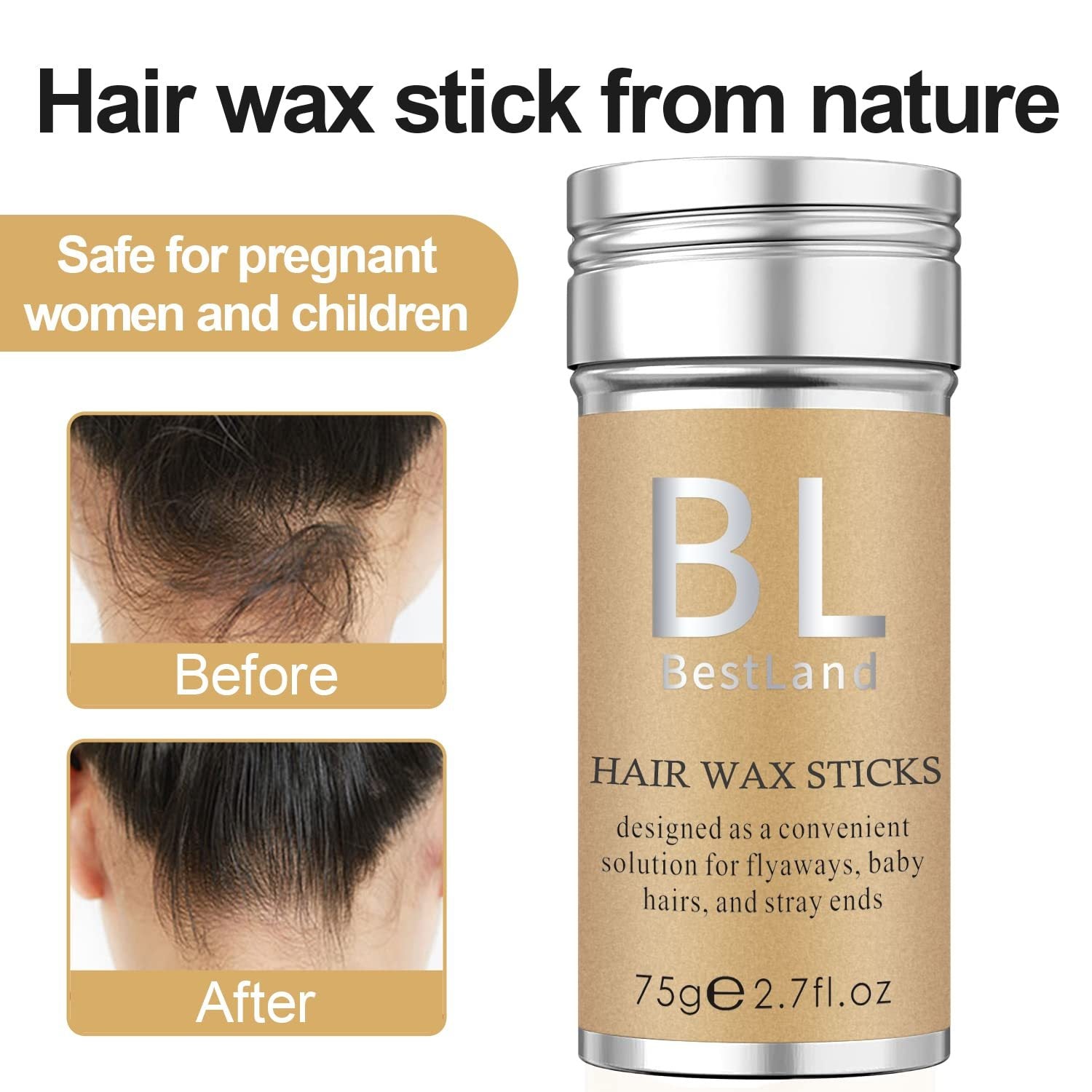 Hair Wax Stick, Flyaways Hair Styling Wax for Edge Control and Taming Youngsters' Hair - elite sn