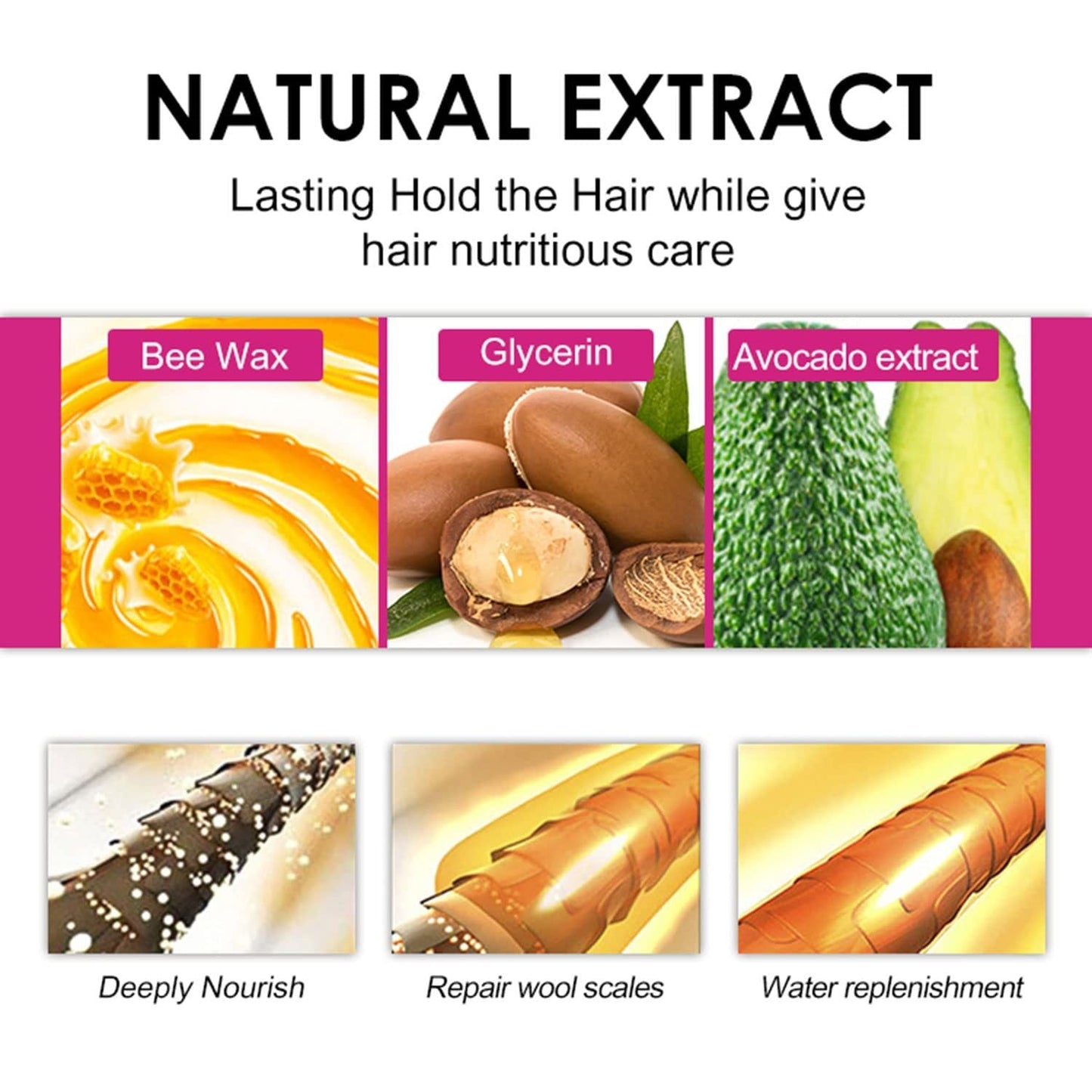 Hair Wax Stick, Flyaways Hair Styling Wax for Edge Control and Taming Youngsters' Hair - elite sn