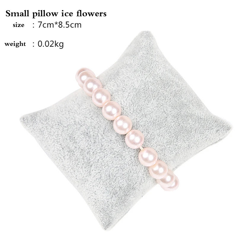 Jewelry Displays Rack Black & Gray & Red & Yellow Velvet Bracelet Display Fabric Bracelet Watch Pillow - elite sn